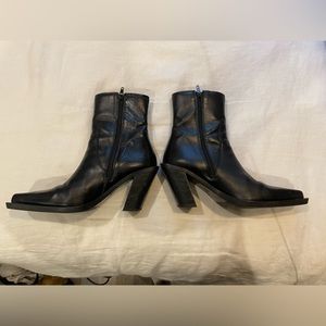 Mango Black Booties with slanted heel